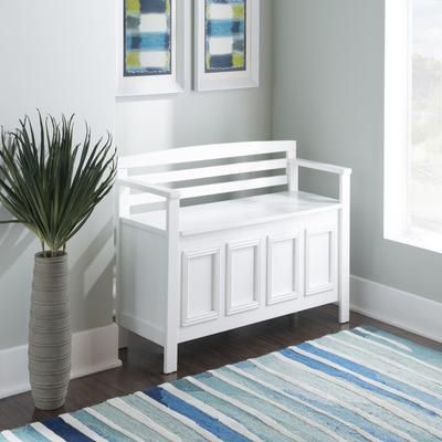 Laredo Storage Bench by Linon Home Décor in White