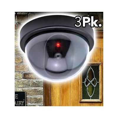 Dummy Dome Surveillance Security Camera with LED Sensor Light