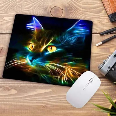 Grande Promotion 22X18CM dessin animé tête de chat mignon conceptions sympas tapis de souris de Table ordinateur portable clavier de jeu tapis de souris tapis d'animal