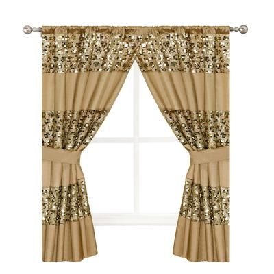 Sinatra Window Curtain by POPULAR BATH in Champagne Gold