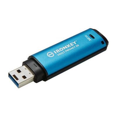 Kingston 32GB IronKey Vault Privacy 50 Series USB-A 3.2 Gen 1 Flash Drive (TAA Compl IKVP50/32GB