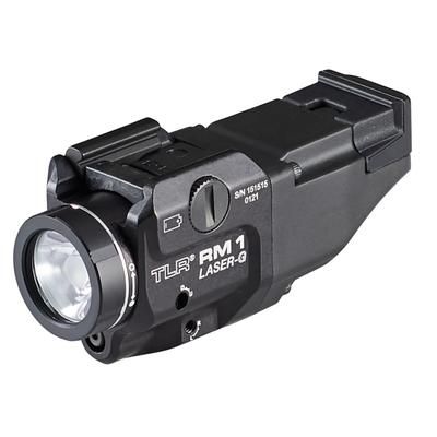 Streamlight TLR RM 1 Compact Rail Mounted LED Tactical Weapon Light w/Green Laser CR123A White 500 Lumens Black 69444