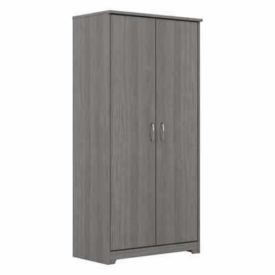 Bush Furniture Cabot Tall Storage Cabinet with Doors in Modern Gray - Bush Furniture WC31399