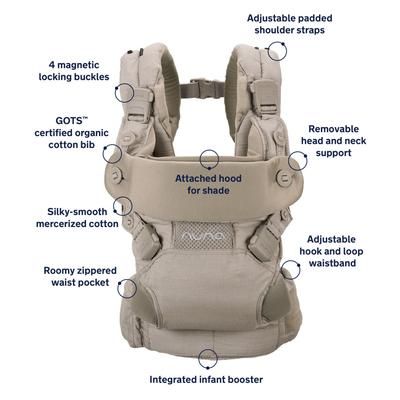 Nuna CUDL 4 in 1 Baby Carrier - Softened Hazelwood