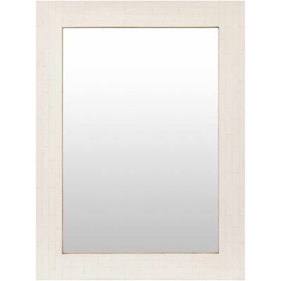 Bert 32"H x 24"W x 1"D Wall Mirror White Accent Mirror - Boutique Rugs