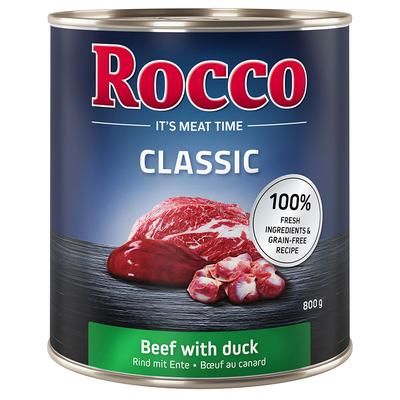 6x800g Beef with Duck Classic Rocco Wet Dog Food