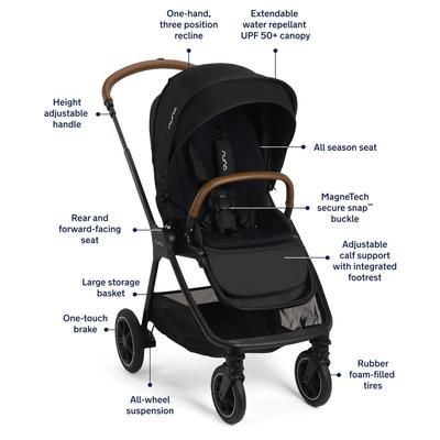Nuna TRIV Next Compact Stroller - Caviar