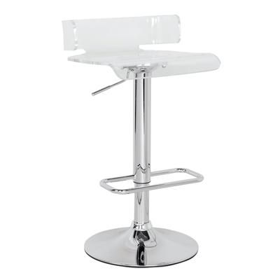 Swivel Adjustable Stool (1Pc) by Acme in Clear Chrome