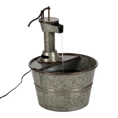 Grey Iron Farmhouse Fountain by Quinn Living in Grey
