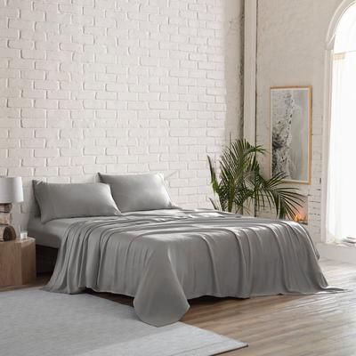 300 Thread Count TENCEL Lyocell Sateen Set by BrylaneHome in Grey (Size TWIN)
