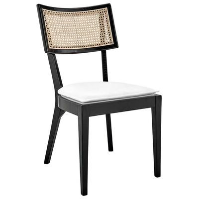 Caledonia Wood Dining Chair in Black/White