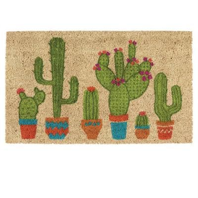 Cactus Doormat Floor Coverings by DII in Green