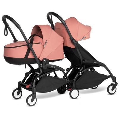 Babyzen YOYO Connect Double Stroller Bassinet / 6+ Bundle - Black / Ginger