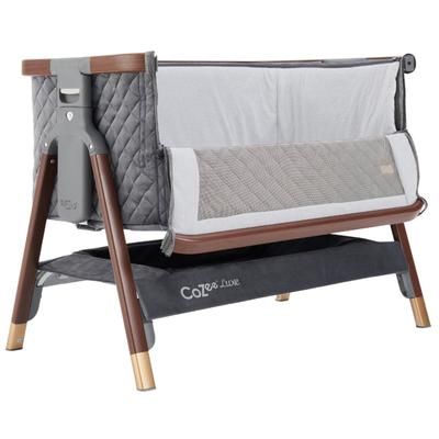 Tutti Bambini CoZee Luxe Bedside Crib - Walnut / Slate