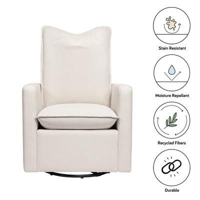 Babyletto Cali Pillowback Swivel Glider - Performance Cream Eco-Weave