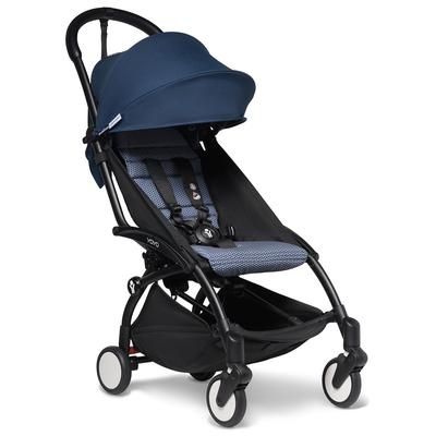 Babyzen YOYO2 Ultra Compact Complete 6+ Stroller with Bassinet - Black/Air France Blue
