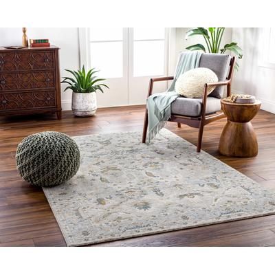 Emile 2'7" x 3'11" Traditional Off White/Taupe/Dusty Sage/Deep Teal/Light Gray/Olive/Mustard Area Rug - Boutique Rugs