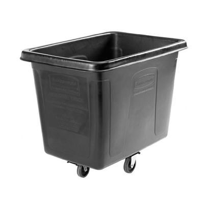 Rubbermaid 1867537 Trash Cart w/ 500 lb Capacity, Black, Metal Frame