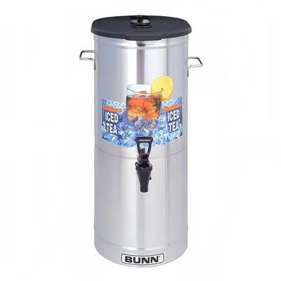 Bunn 34100.0003 5 gal Oval Iced Tea Coffee Dispenser w/ Handles, Brew-through Lid, Cylinder Style
