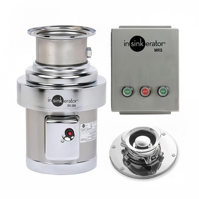InSinkErator SS-200-5-MRS 208/1 Disposer Pack w/ 5 Adapter & Manual Reverse Switch, 2 HP, 208v/1ph, Stainless Steel