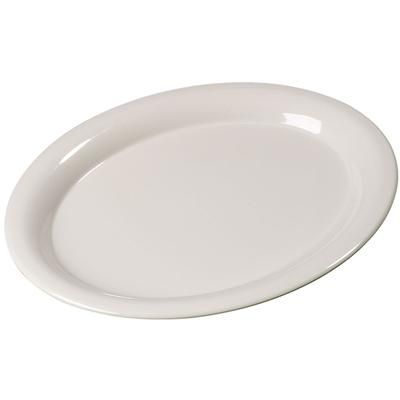 Carlisle 3308642 9-1/2" x 7-1/4" Oval Sierrus Platter - Melamine, Bone White, 2 Dozen