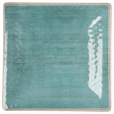 Carlisle 6402215 Grove 10 1/2" Square Melamine Dinner Plate, Aqua, Blue