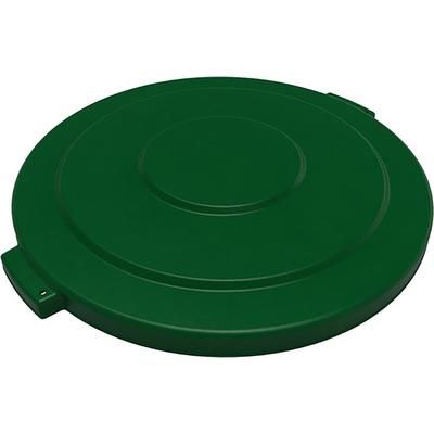 Carlisle 84105609 Round Flat Top Lid for 55 gal Trash Can - Plastic, Green