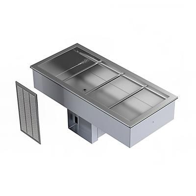 Delfield N8156BP 56" Drop-In Refrigerator w/ 4 Pan Capacity - Cold Wall Cooled, 115v, Stainless Steel