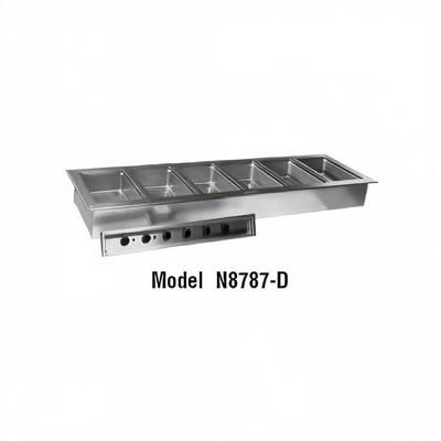 Delfield N8745-D Drop-In Hot Food Well w/ 3 Full Size Pan Capacity, 208 230v/1ph, Stainless Steel