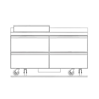 Delfield STD4464NP-8 64" Sandwich/Salad Prep Table w/ Refrigerated Base, 115v, Stainless Steel