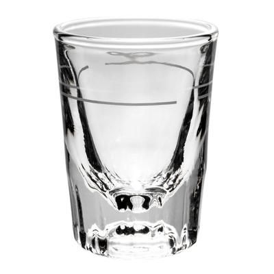 Libbey 2 oz Fluted Whiskey Shot Glass - 1 oz Cap Line, Clear, 5126/A0007