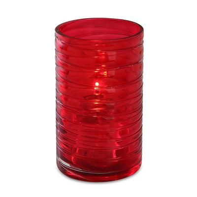 Sterno 80260 Katama Candle Lamp - 3"D x 5"H, Glass, Red