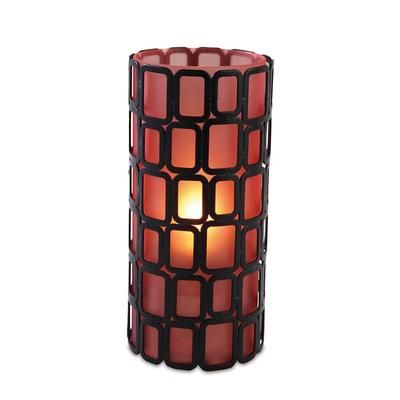 Sterno 80332 Ayer Candle Lamp - 2 13/16"D x 6"H, Glass, Orange Frost