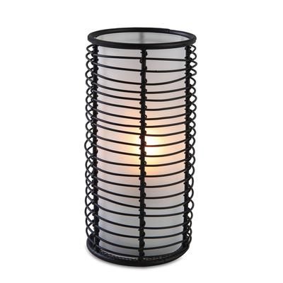 Sterno 80350 Brandy Candle Lamp - 3 3/10"D x 6 1/4"H, Glass, Frost, White