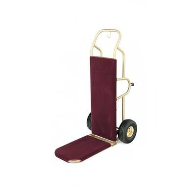 Forbes Industries 1570-CK-SS Bellman's Handtruck w/ 23 1/2" Fold Up Dropnose & Wrap Around Carpet - Brushed Steel, Stainless Steel