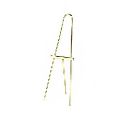 Forbes Industries 6806 Non Adjustable Floor Easel - 24"W x 20"D x 67"H, Brushed Brass
