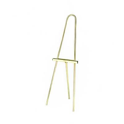 Forbes Industries 6806 Non Adjustable Floor Easel - 24"W x 20"D x 67"H, Brushed Brass