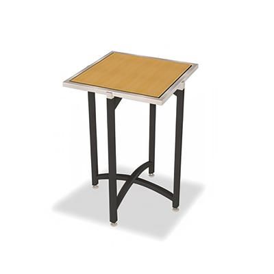 Forbes Industries 7022L-36 24" Square Collapsible Side Table w/ Laminate Top & Black Steel Frame - 36"H