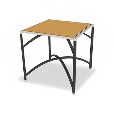 Forbes Industries 7038L-36 36" Square Collapsible Table w/ Corner Mount - Laminate Top & Black Steel Frame, 36"H
