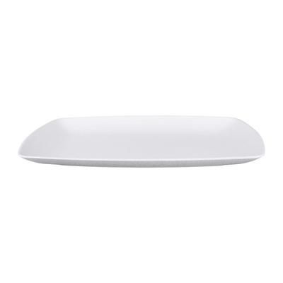 Elite Global Solutions JW7312-W 12 1/4" x 8 1/2" Rectangular Zen Platter - Melamine, White, Case of 6