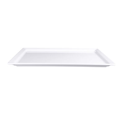 Elite Global Solutions M1420-W 20" x 14" Rectangular Vogue Platter - Melamine, White