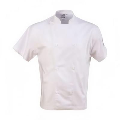 Chef Revival J205-S Chef's Jacket w/ Short Sleeves - Poly/Cotton, White, Small