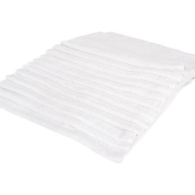 Chef Revival HBMR-21 White Ribbed Terry Cloth Bar Towel, 16" x 19"