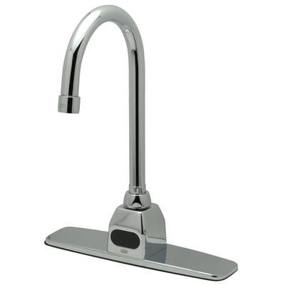 Zurn Industries Z6920-XL-CP8-FC1.5 Deck Mount Gooseneck Sensor Faucet w/ 1.5 gpm Flow Control & 8" Cover Plate - Chrome