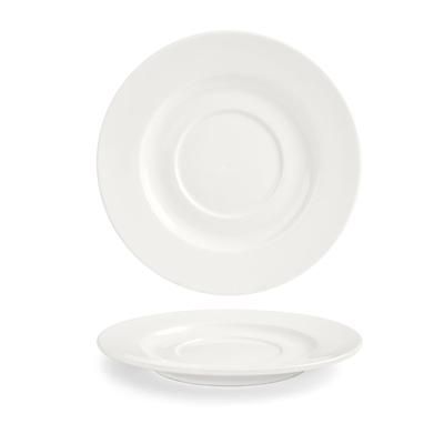 Front of the House DCS035BEP23 8" Round Catalyst Saucer - Porcelain, White