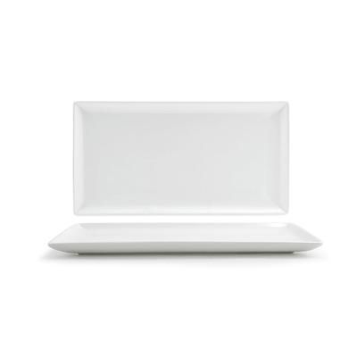 Front of the House DDP066WHP21 Rectangular Mod Plate - 13" x 7", Porcelain, White