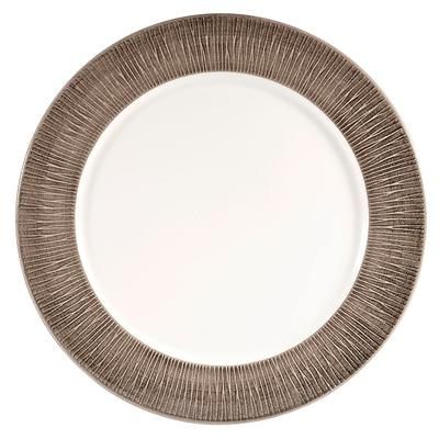 Churchill DUBALP121 12" Round Bamboo Spinwash Presentation Plate - Ceramic, Dusk, Brown