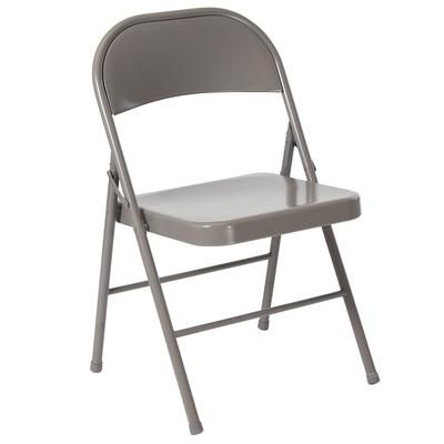 Flash Furniture BD-F002-GY-GG Folding Chair w/ Gray Steel Back & Seat - Steel Frame, Gray