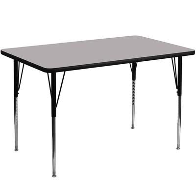 Flash Furniture XU-A3048-REC-GY-T-A-GG Rectangular Activity Table - 48"L x 30"W, Laminate Top, Gray