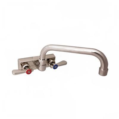 BK Resources EVO-4SM-10 Splash Mount Faucet w/ 10" Swing Spout & 4" Centers, Stainless Steel